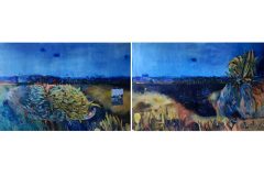 Zapis 1 i Zapis 2 - ulje na platnu, 195x130 cm (diptih), Alba Miočev